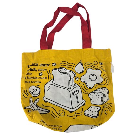 Trader Joe's Breakfast Waffle Toast Milk Jam Shopping Reusable Grocery Eco Bag - Picture 1 of 3